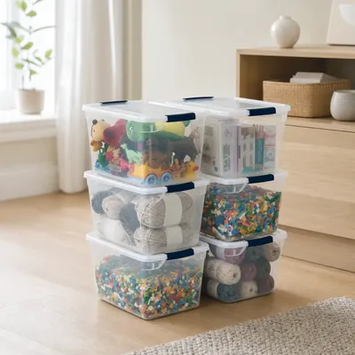 Clear Stackable Storage Bins With Lids